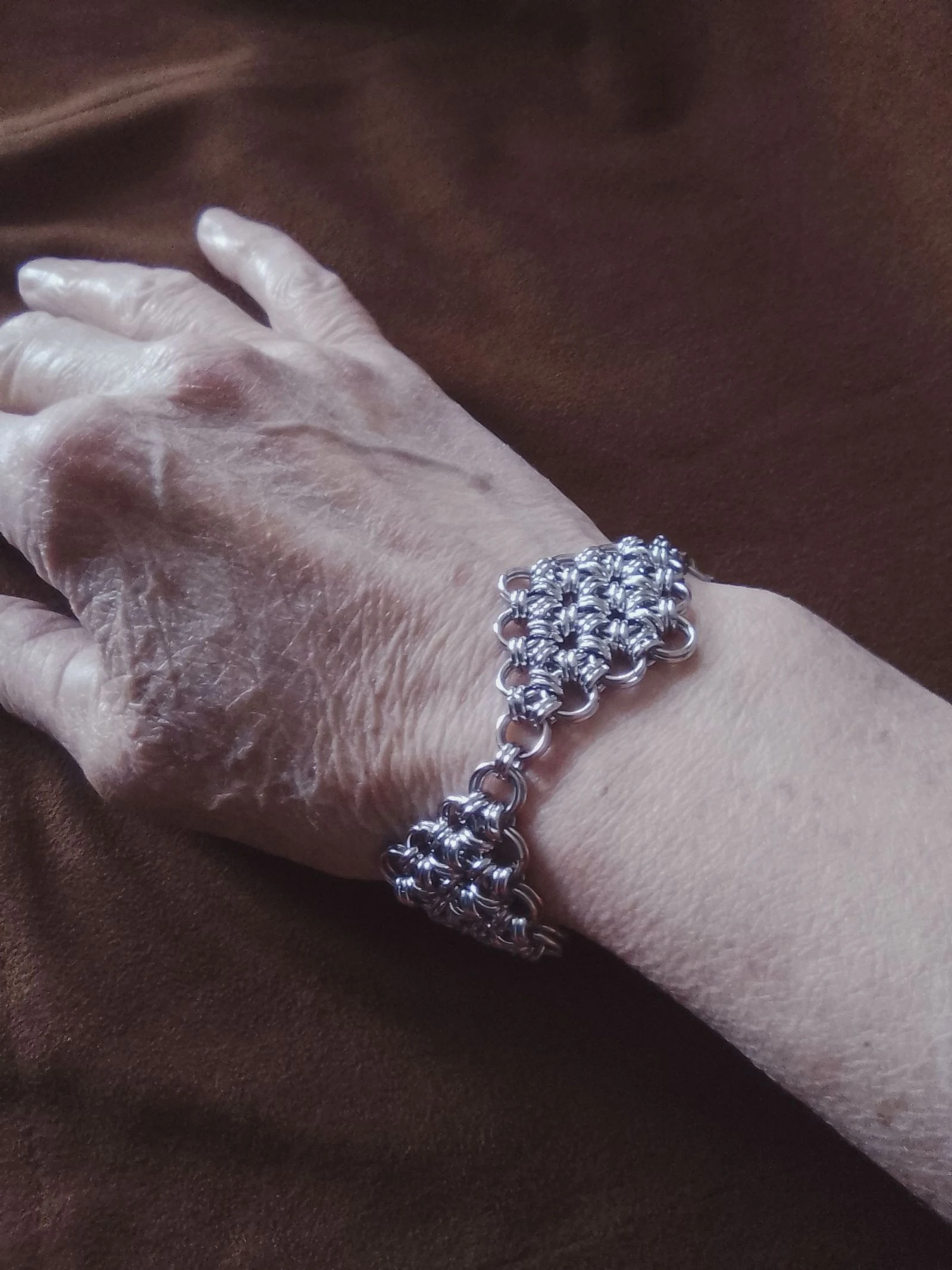 Brazalete de cadena de malla japonesa estilo gótico "rombo" – photo 2